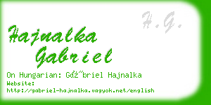 hajnalka gabriel business card